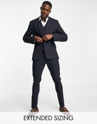 ASOS DESIGN skinny suit jacket in navy - view 1