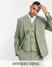 Harry Brown Wedding wool mix slim fit suit jacket in khaki | ASOS