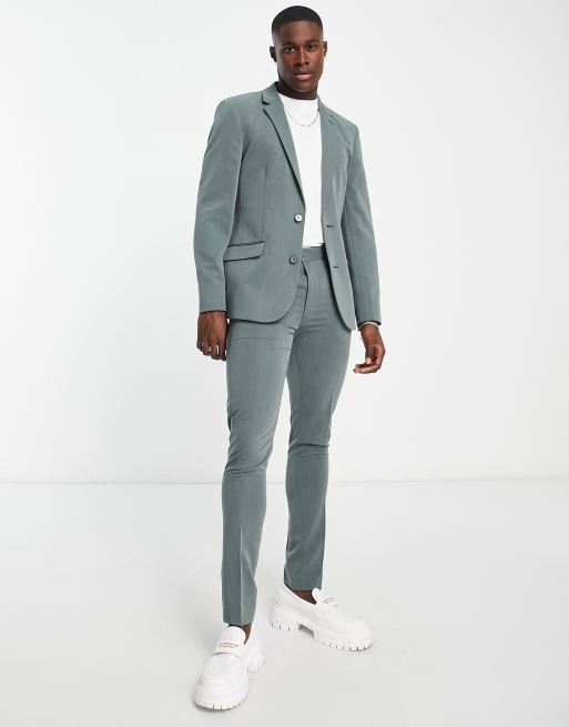 ASOS DESIGN slim suit jacket in khaki