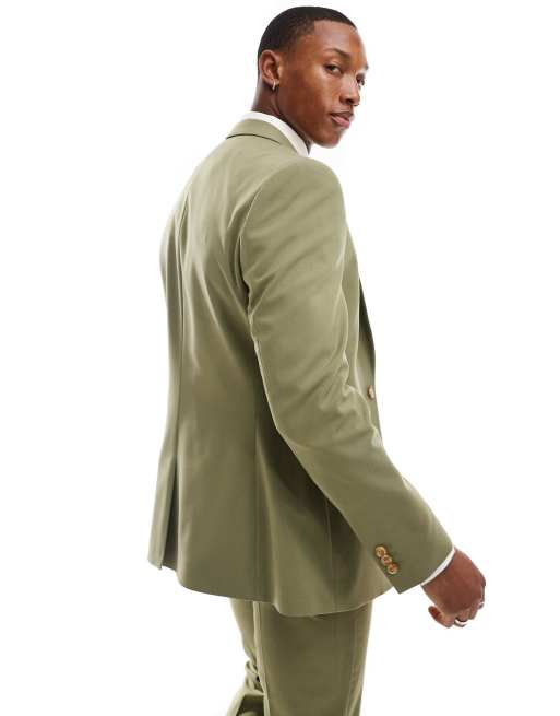 ASOS DESIGN skinny suit jacket in sage, 4 of 5