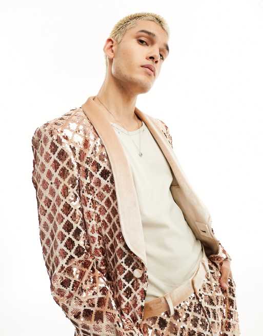 Asos mens sale sequin blazer