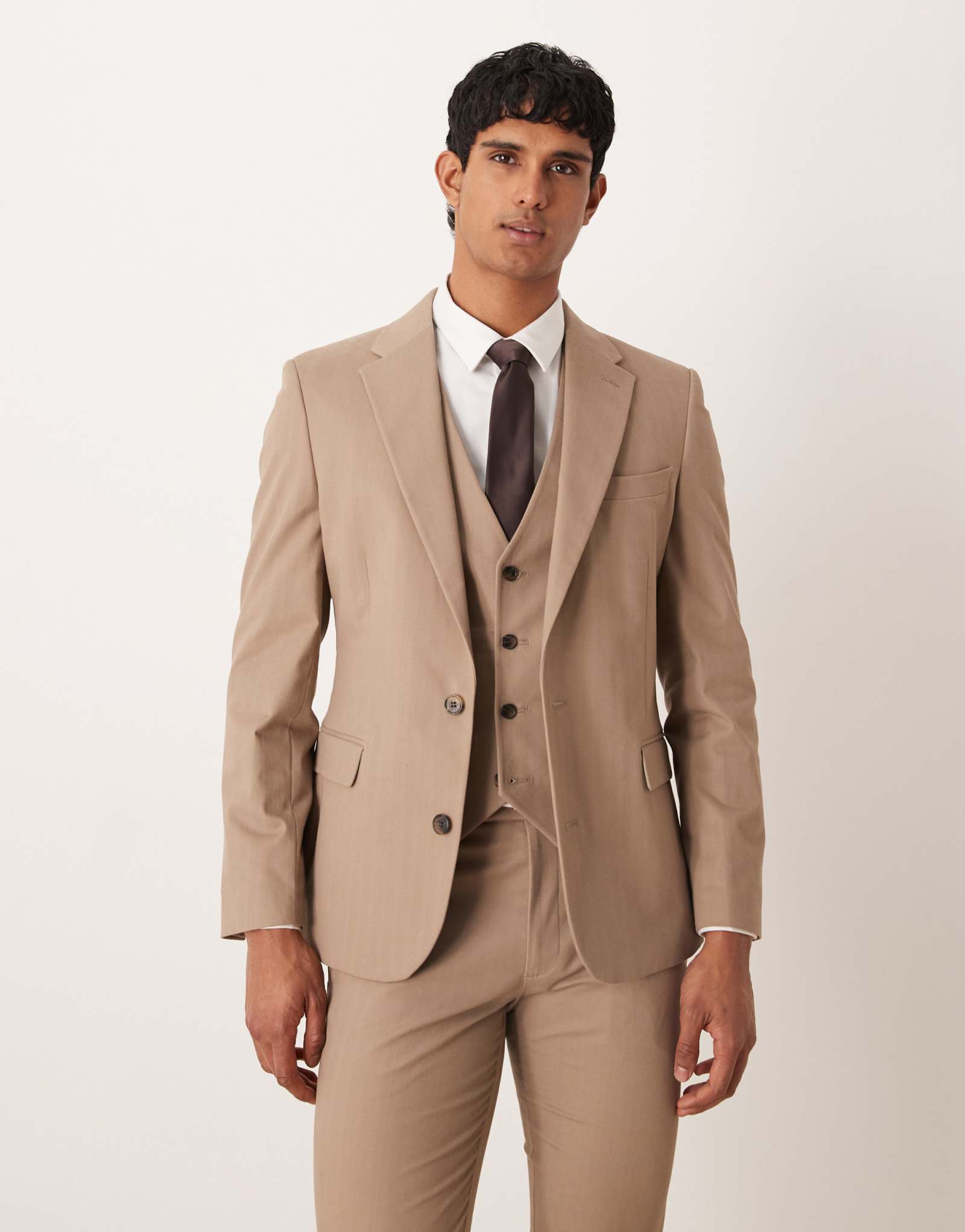 ДИЗАЙНЕРСКИЙ приталенный пиджак ASOS в каменную елочку