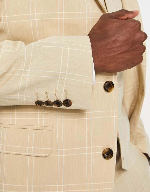 Next tan windowpane hot sale check coat