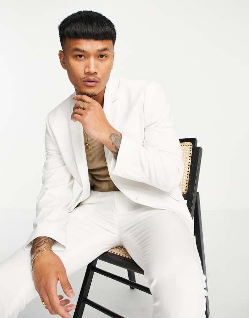 Asos mens hot sale white suit