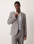 [ASOS DESIGN] ASOS DESIGN skinny suit jacket with wool in grey flannel Chest 40 Regular GREY