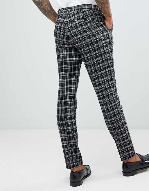 Black and 2025 white grid pants