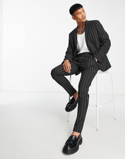 ASOS DESIGN skinny suit pants in black