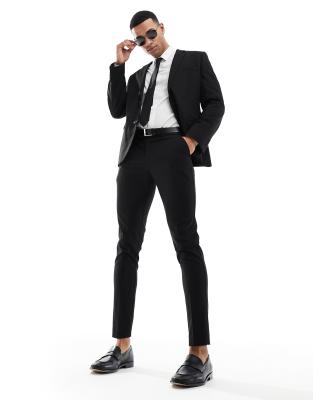 Asos Design Skinny Suit Pants In Black In Black