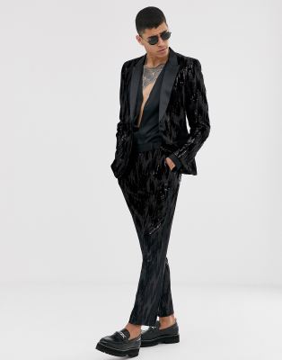 black velvet suit pants