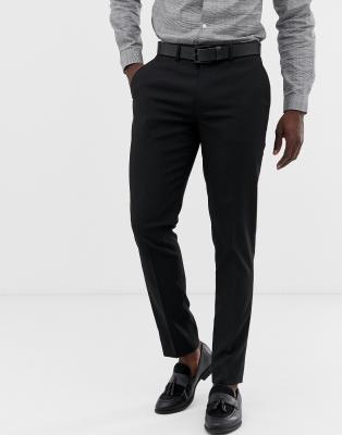 ASOS DESIGN skinny suit pants in black 