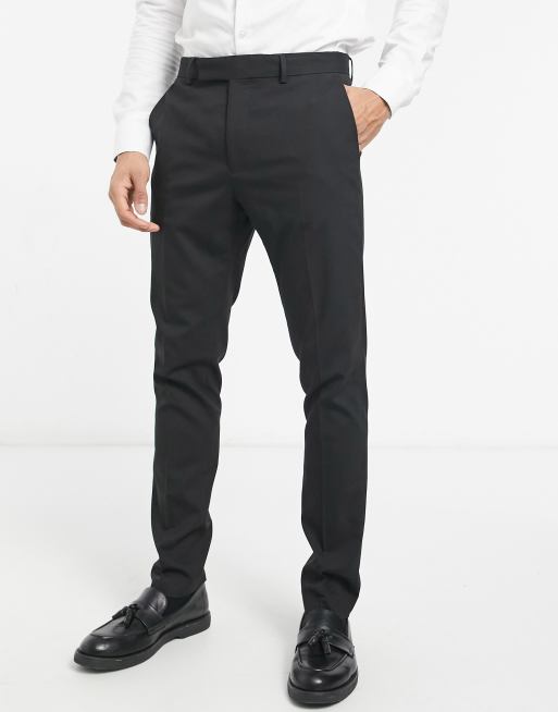 ASOS DESIGN skinny suit pants in black