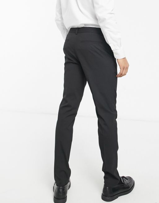 ASOS DESIGN skinny suit pants in black