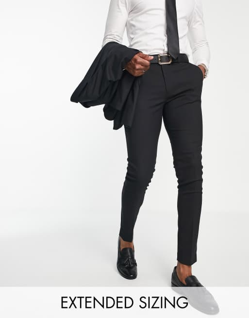 ASOS DESIGN skinny suit pants in black