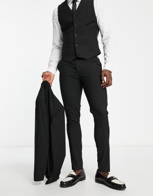 Asos Design Skinny Suit Pants In Black In Black