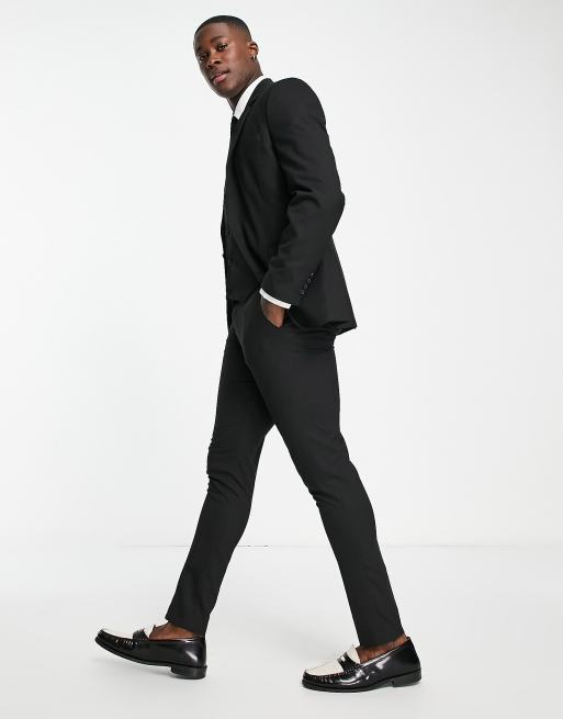 ASOS DESIGN skinny suit pants in black