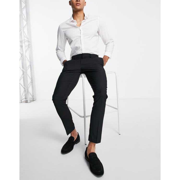 ASOS DESIGN slim suit pants in black