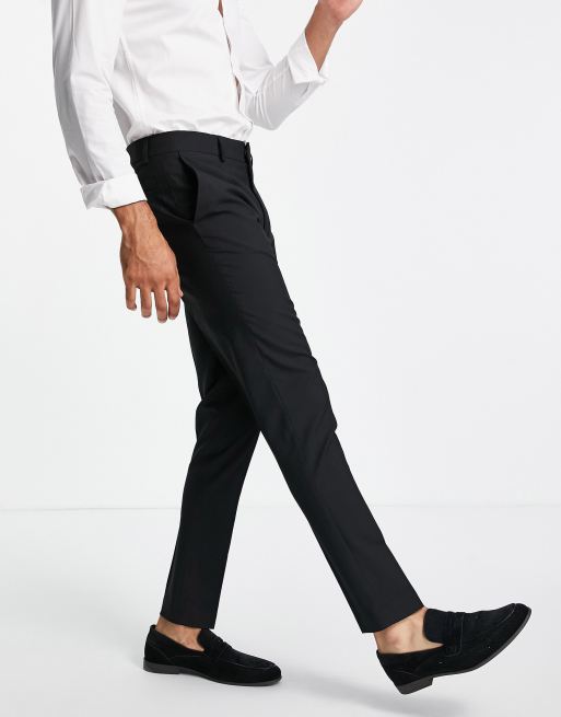 Black dress pants mens skinny sale