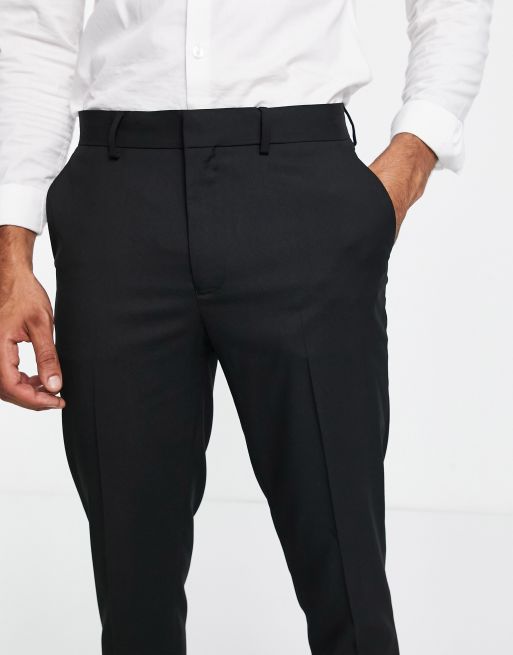 Skinny Fit Black Suit Pants