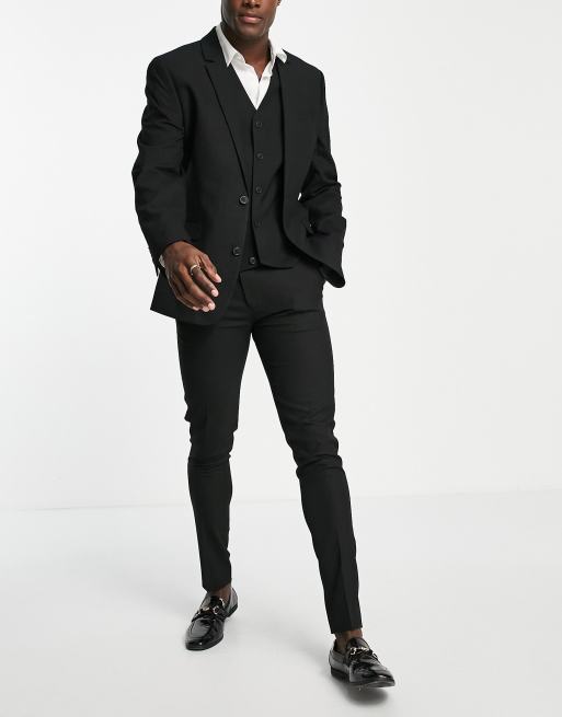 Super Skinny Black Suit Pants