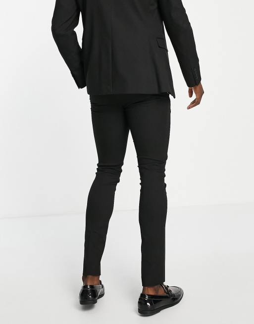 ASOS DESIGN skinny flare suit pants in black