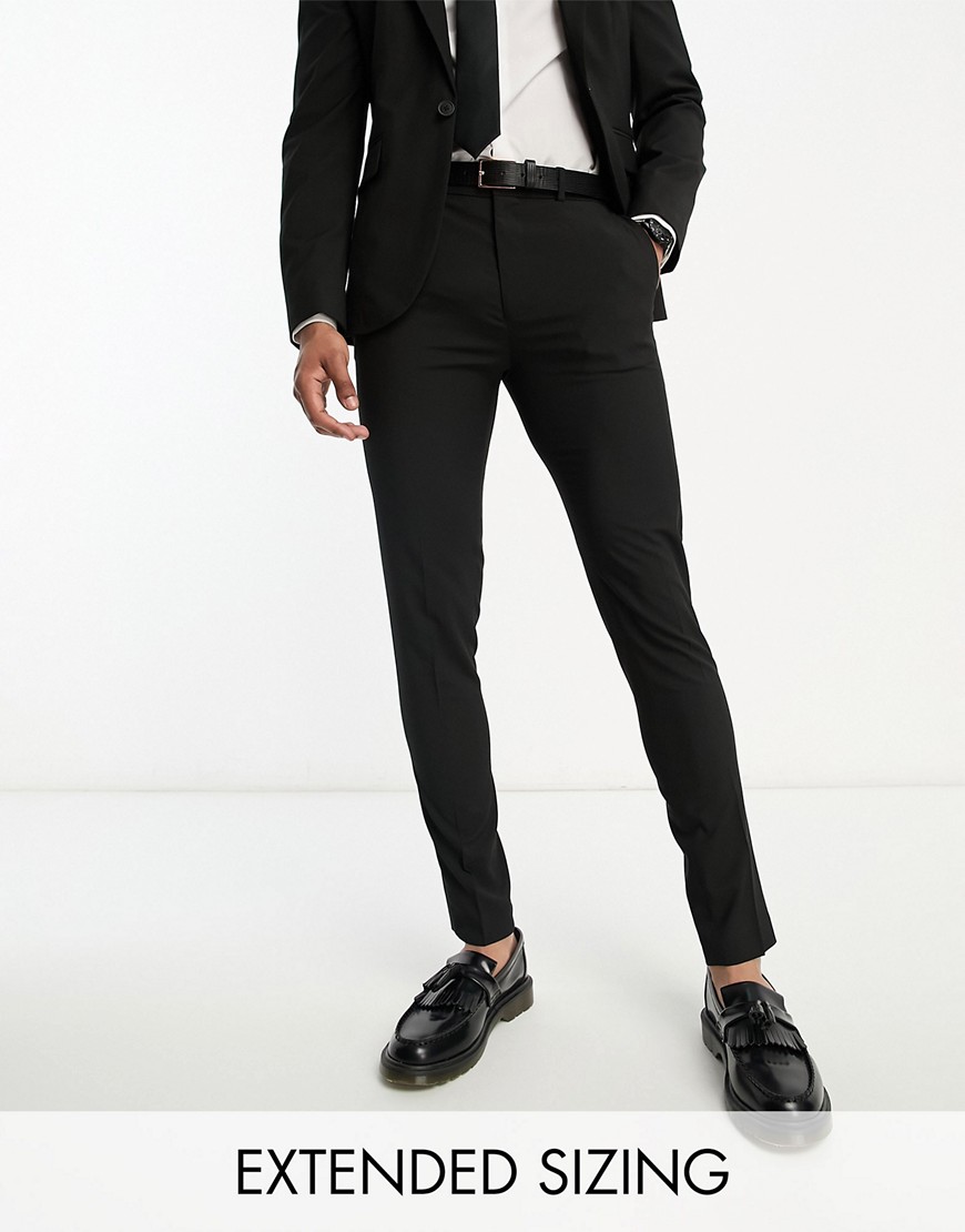 skinny suit pants in black