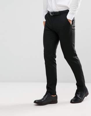 black skinny fit formal trousers