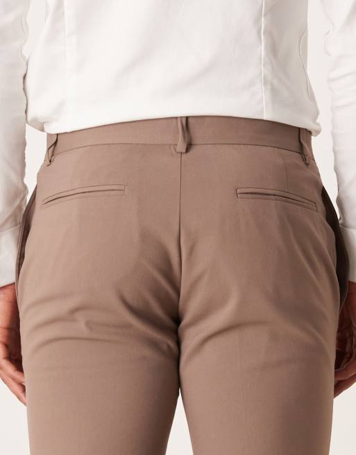 ASOS DESIGN skinny suit pants in brown, 4 of 5