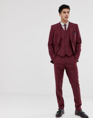 maroon suit asos