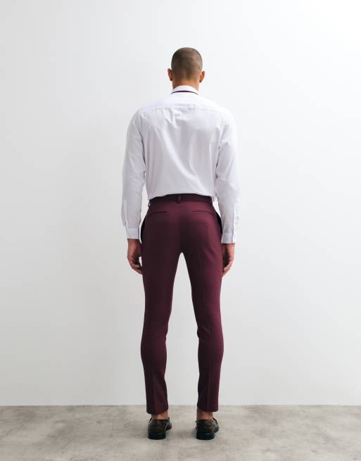 mens burgundy dress slacks Kent & Park Solid Regular Fit Flat Front Pants, 52 fit fabric that keeps you looking sharp and feeling comfortable all day Men's Burgundy Dress Pants