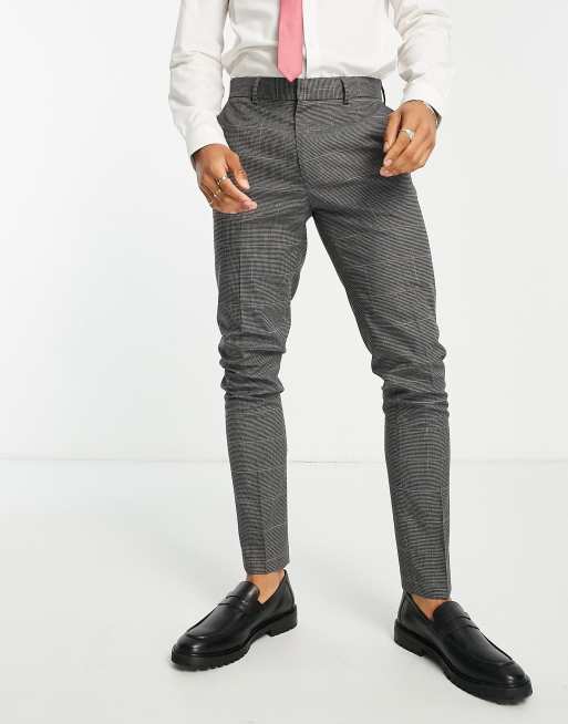 Tailored-Fit Houndstooth Suit Trouser