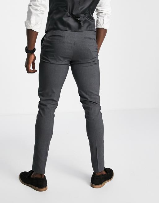 ASOS DESIGN skinny suit pants in black