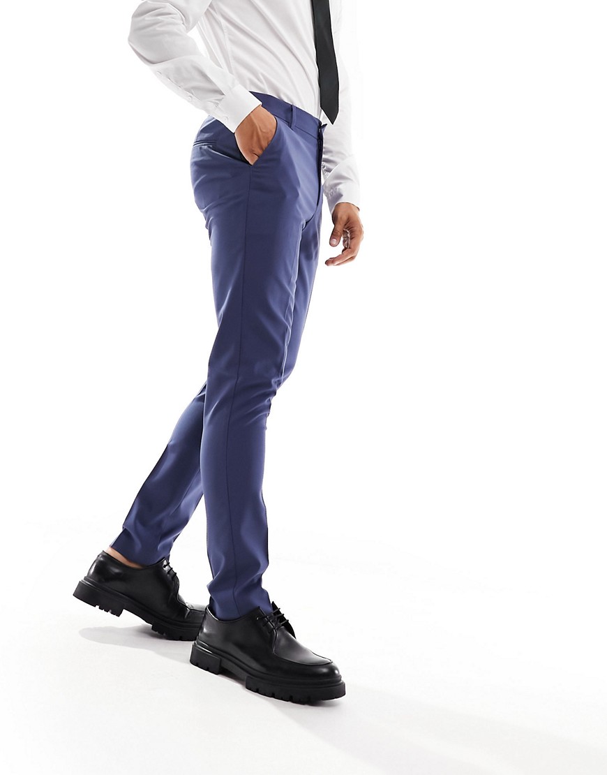Asos Design Skinny Suit Pants In Dark Blue