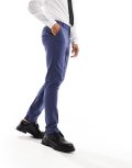 ASOS DESIGN skinny suit pants in dark blue