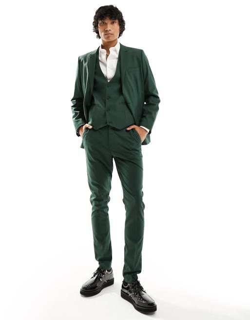 Dark green suit pants