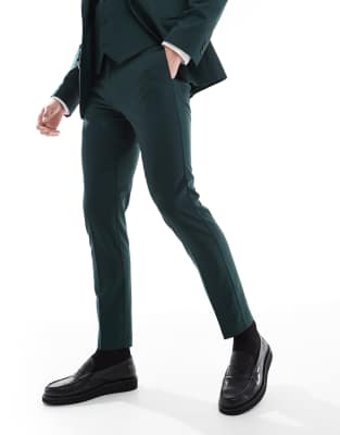 Asos Design Skinny Suit Pants In Green