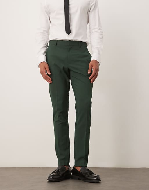 mens dark green dress pants Slim Fit Suit you can be sure your outfit will have the right amount of colorful cheer Slim Dark Green Cotton-blend Suit