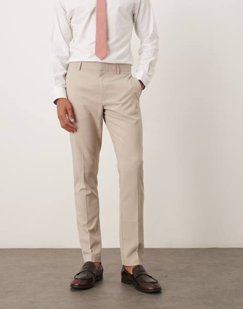 ASOS DESIGN skinny suit pants in ecru - view 1
