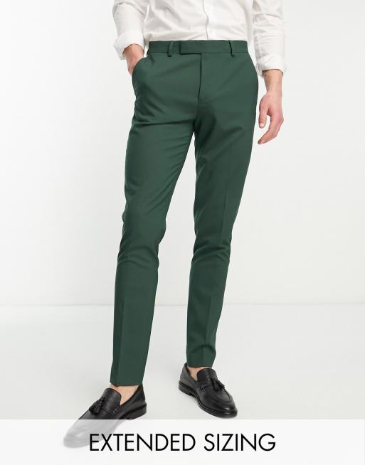 ASOS DESIGN Skinny Suit Pants In Forest Green