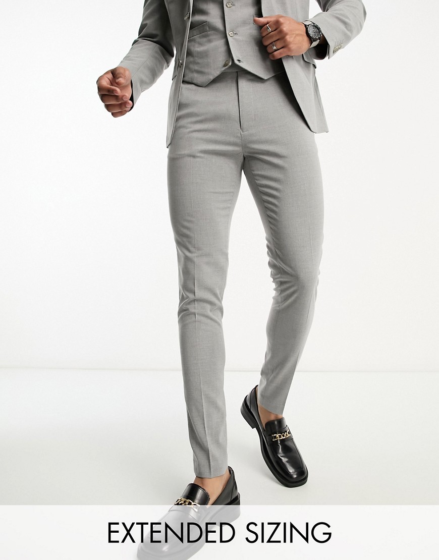 Asos Design Skinny Suit Pants In Gray