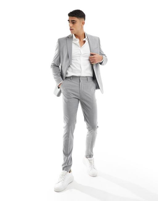 ASOS DESIGN skinny suit in gray