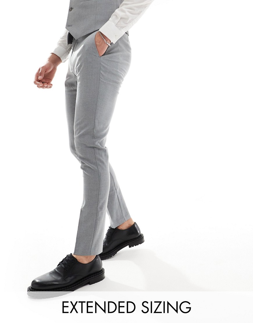 Asos Design Skinny Suit Pants In Gray