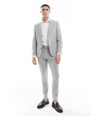 skinny suit pants in gray