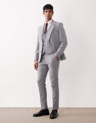 Asos Design Skinny Suit Pants In Gray