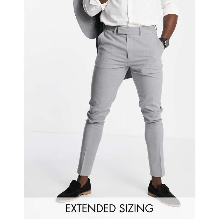 ASOS DESIGN slim suit pants in charcoal