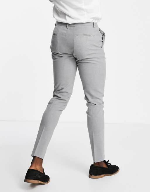 ASOS DESIGN skinny suit pants in gray