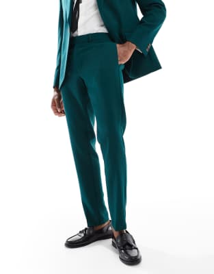 Asos Design Skinny Suit Pants In Green