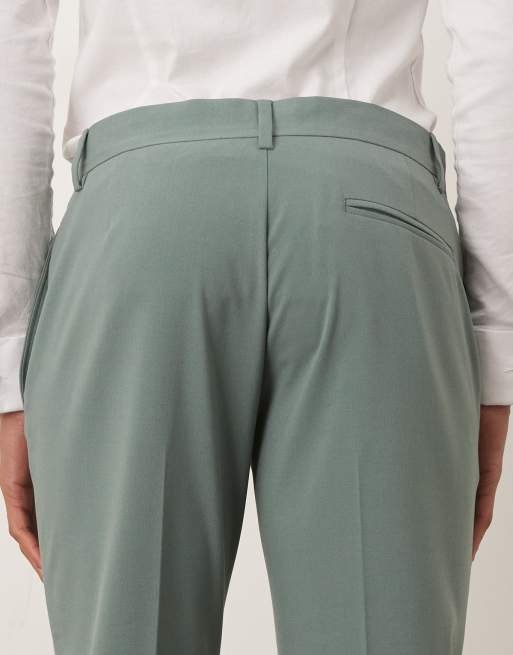 ASOS DESIGN skinny suit pants in green