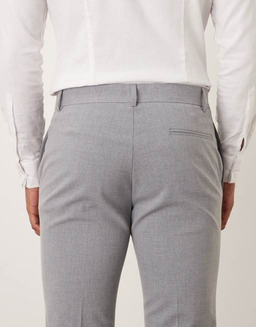 ASOS DESIGN skinny suit pants in grey, 4 of 5