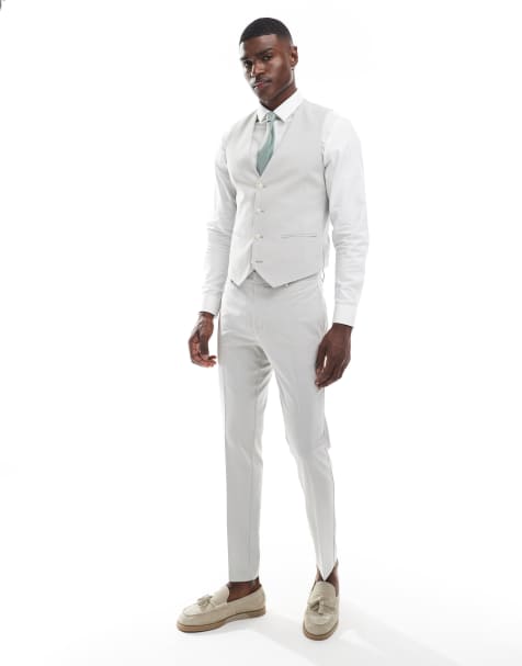 ASOS DESIGN skinny suit trousers in light grey