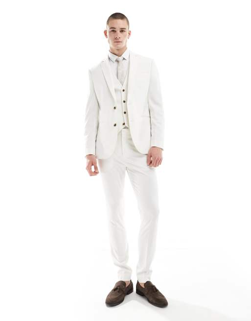 ASOS DESIGN skinny suit pants in light stone